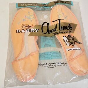 Vintage Boutique Barry Angel Tread's Peach Velour House Slippers Shoes